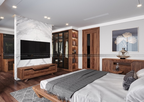 Kệ ti vi gỗ óc chó KE -18